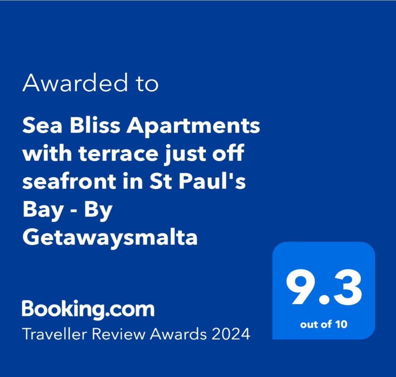 Sea Bliss Apartments With Terrace Just Off Seafront In St Paul'S Bay - By Getawaysmalta St. Paul's Bay Exteriér fotografie